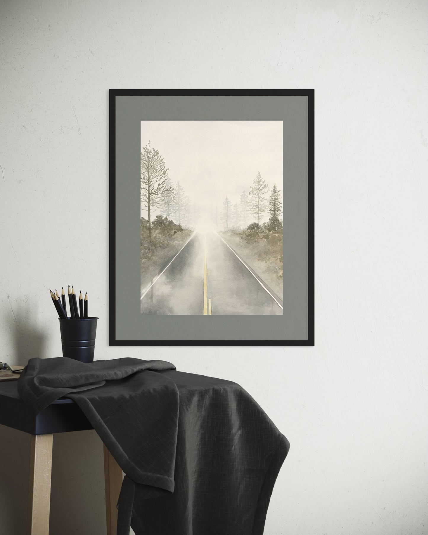 The Silent Road (13"x9")