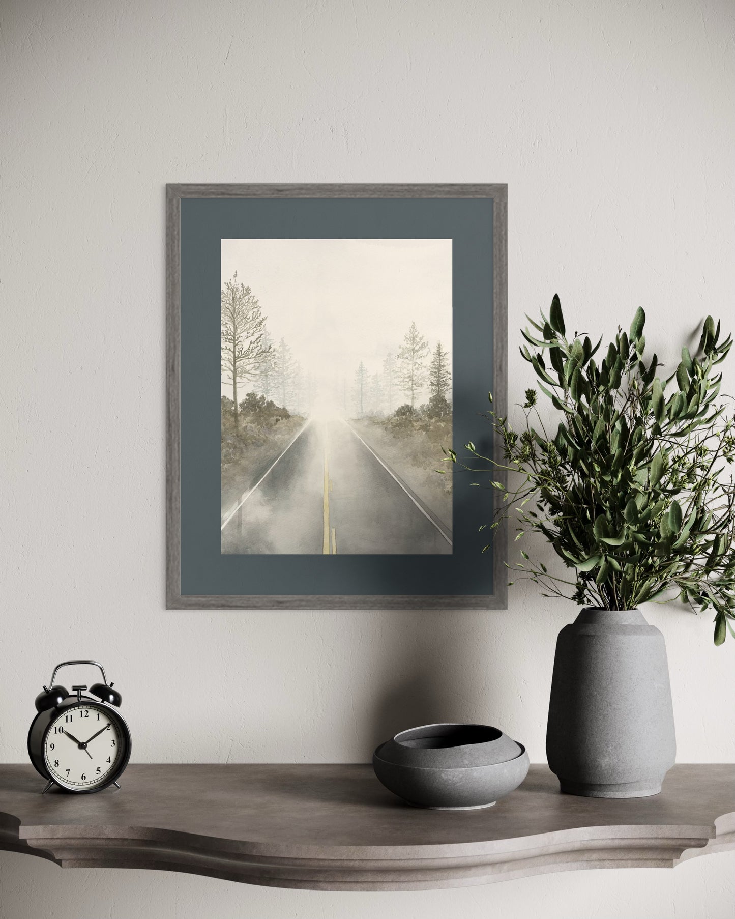 The Silent Road (13"x9")