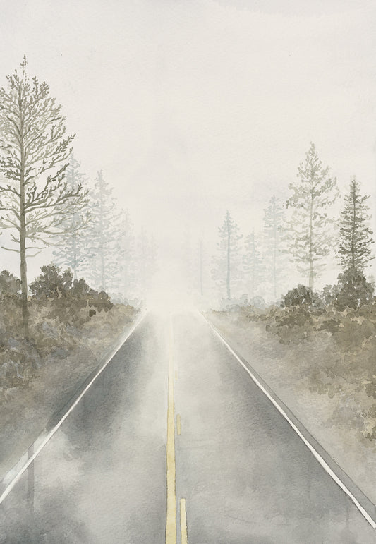 The Silent Road (13"x9")